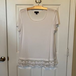 White lace trim top